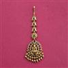 Antique Temple Tikka With Matte Gold Plating