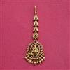Antique Temple Tikka With Matte Gold Plating