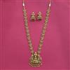 Antique Temple Necklace Set With Matte Gold Plating
