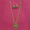 Antique Temple Necklace Set With Matte Gold Plating