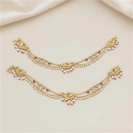 Antique Moti Payal With Gold Plating