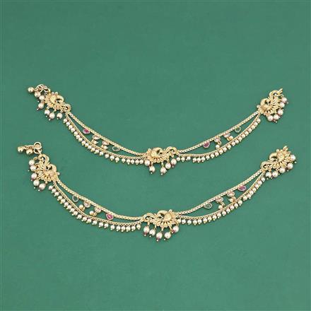 Antique Moti Payal With Gold Plating