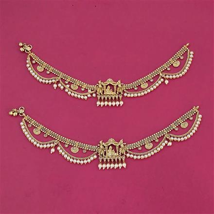 Antique Moti Payal With Gold Plating