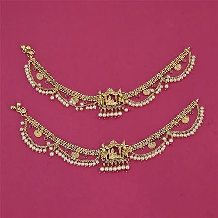 Antique Moti Payal With Gold Plating