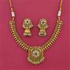 Antique Moti Necklace With Matte Gold Plating