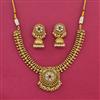 Antique Moti Necklace With Matte Gold Plating