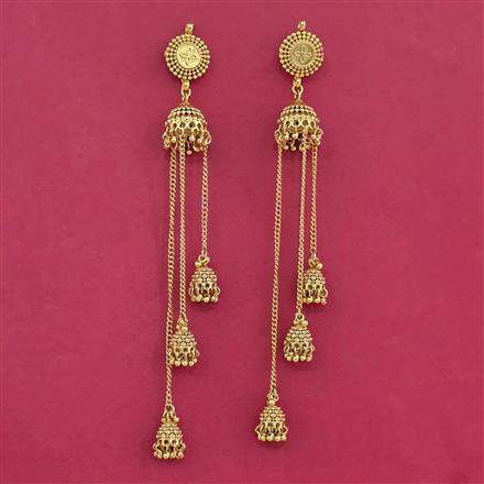 Antique Kashmiri Jhumki With Gold Plating