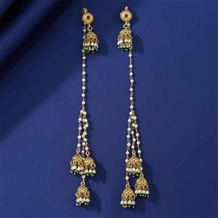 Antique Kashmiri Jhumki With Gold Plating