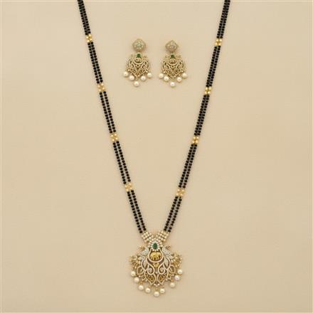 Antique Moti Mangalsutra With Gold Plating