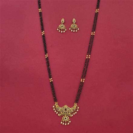 Antique Moti Mangalsutra With Gold Plating