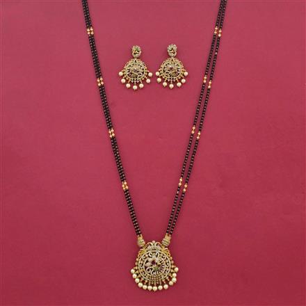 Antique Moti Mangalsutra With Gold Plating