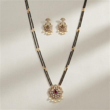 Antique Moti Mangalsutra With Gold Plating