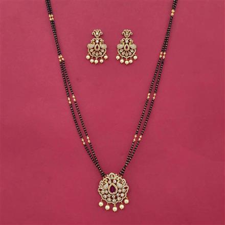 Antique Moti Mangalsutra With Gold Plating