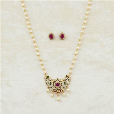 Antique Moti Pendant Set With Gold Plating