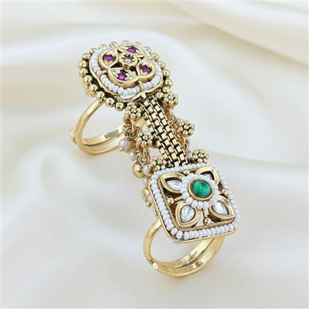 Antique Adjustable Ring With Gold Plating