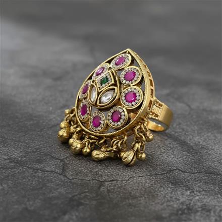 Antique Adjustable Ring With Gold Plating