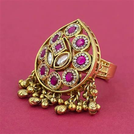 Antique Adjustable Ring With Gold Plating