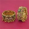 Antique Openable Bangles With Matte Gold Plating