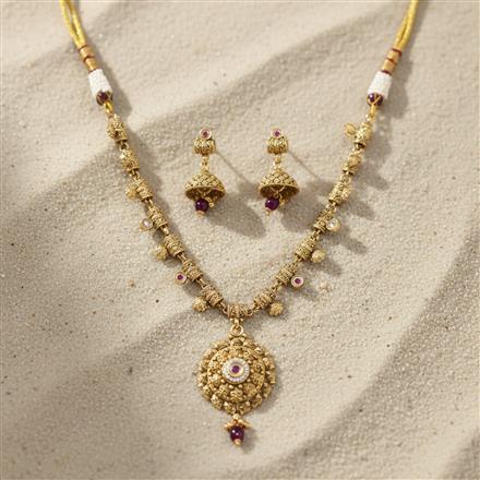 Antique Classic Necklace Set With Gold Plating