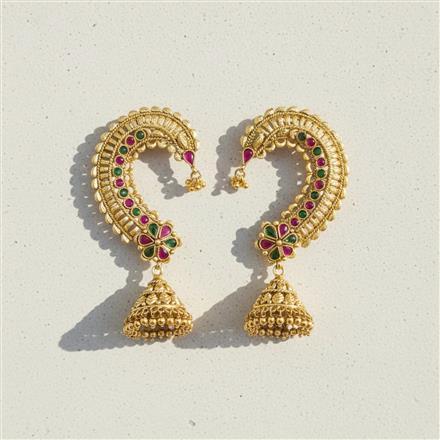 Antique Earcuff With Matte Gold Plating