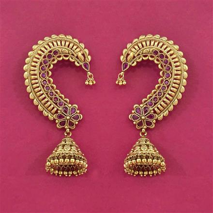 Antique Earcuff With Matte Gold Plating