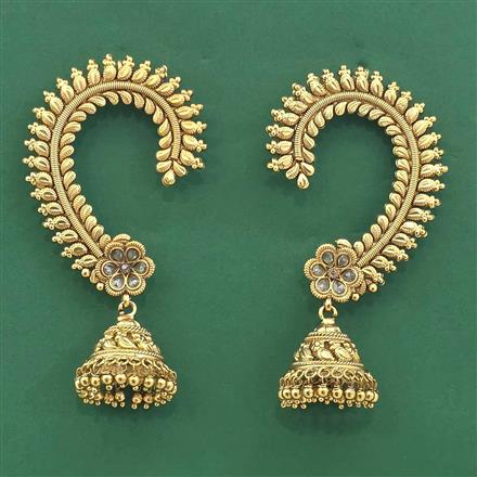 Antique Earcuff With Matte Gold Plating