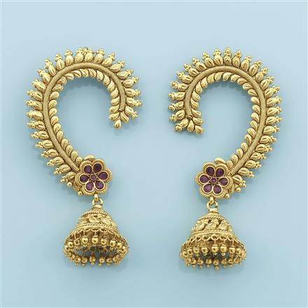 Antique Earcuff With Matte Gold Plating