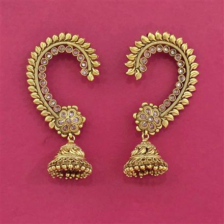 Antique Earcuff With Matte Gold Plating