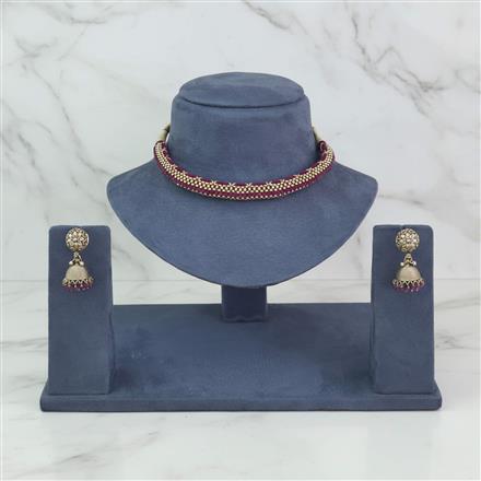 Antique Mala Necklace Set With Gold Plating