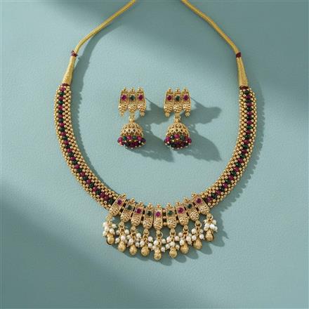 Antique Mala Necklace With Gold Plating