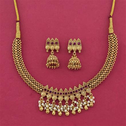 Antique Mala Necklace With Gold Plating