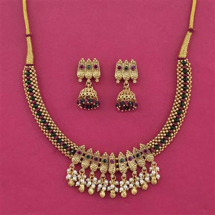 Antique Mala Necklace With Gold Plating