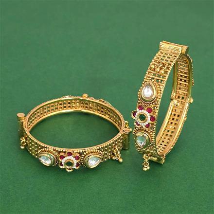 Antique Meenakari Bangles With Gold Plating