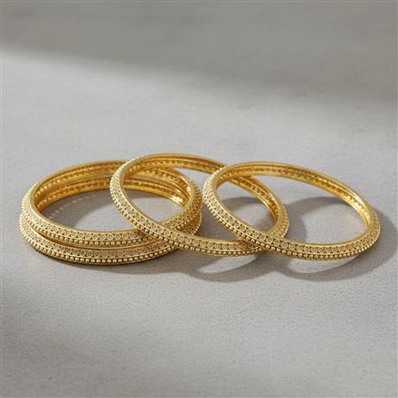 Antique Plain Gold Bangles With Gold Plating