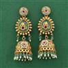Antique Jhumki With Matte Gold Plating