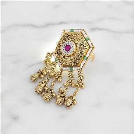 Antique Adjustable Ring With Gold Plating