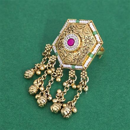 Antique Adjustable Ring With Gold Plating