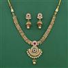 Antique Moti Necklace Set With Matte Gold Plating