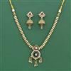 Antique Moti Necklace Set With Matte Gold Plating