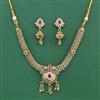Antique Moti Necklace Set With Gold Plating