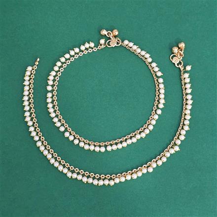 Antique Moti Payal With Gold Plating