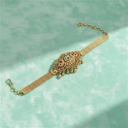 Antique Classic Baju Band With Matte Gold Plating