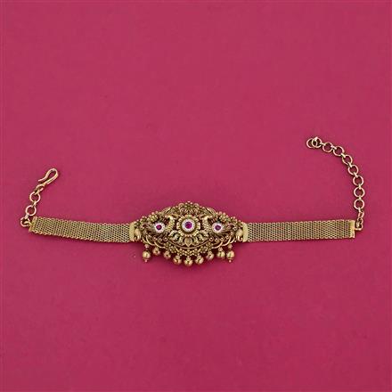 Antique Classic Baju Band With Matte Gold Plating
