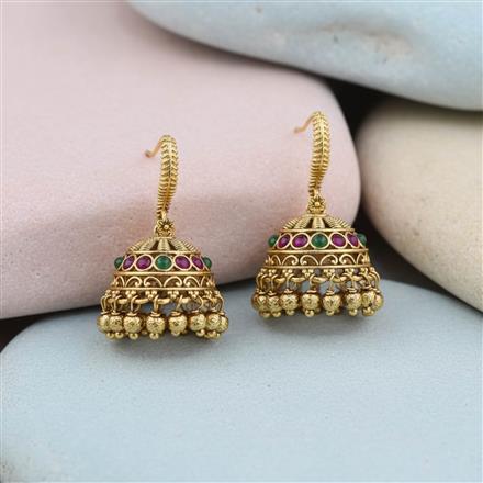 Antique Jhumki With Gold Plating