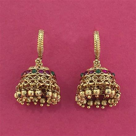 Antique Jhumki With Gold Plating