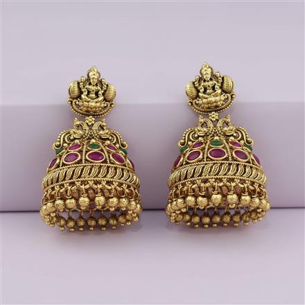 Antique Jhumki With Gold Plating
