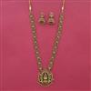 Antique Long Necklace With Matte Gold Plating