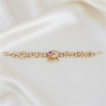 Antique Adjustable Bracelet With Mehndi Plating