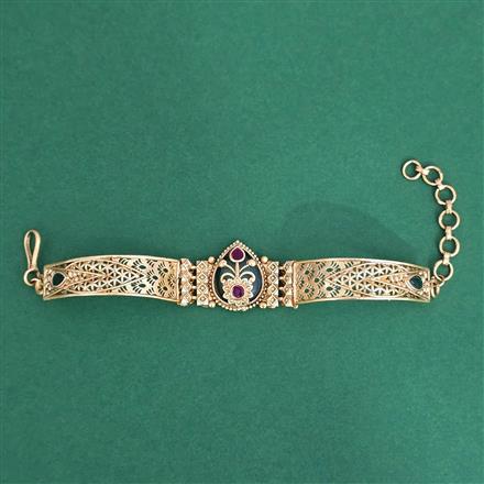 Antique Adjustable Bracelet With Gold Plating