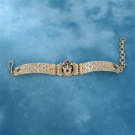 Antique Adjustable Bracelet With Gold Plating